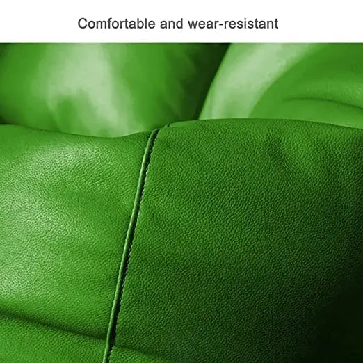 ZenLiving® 3XL Filled Bean Bag Combo – Faux Leather | Green | Footrest + Cushion Zen Living