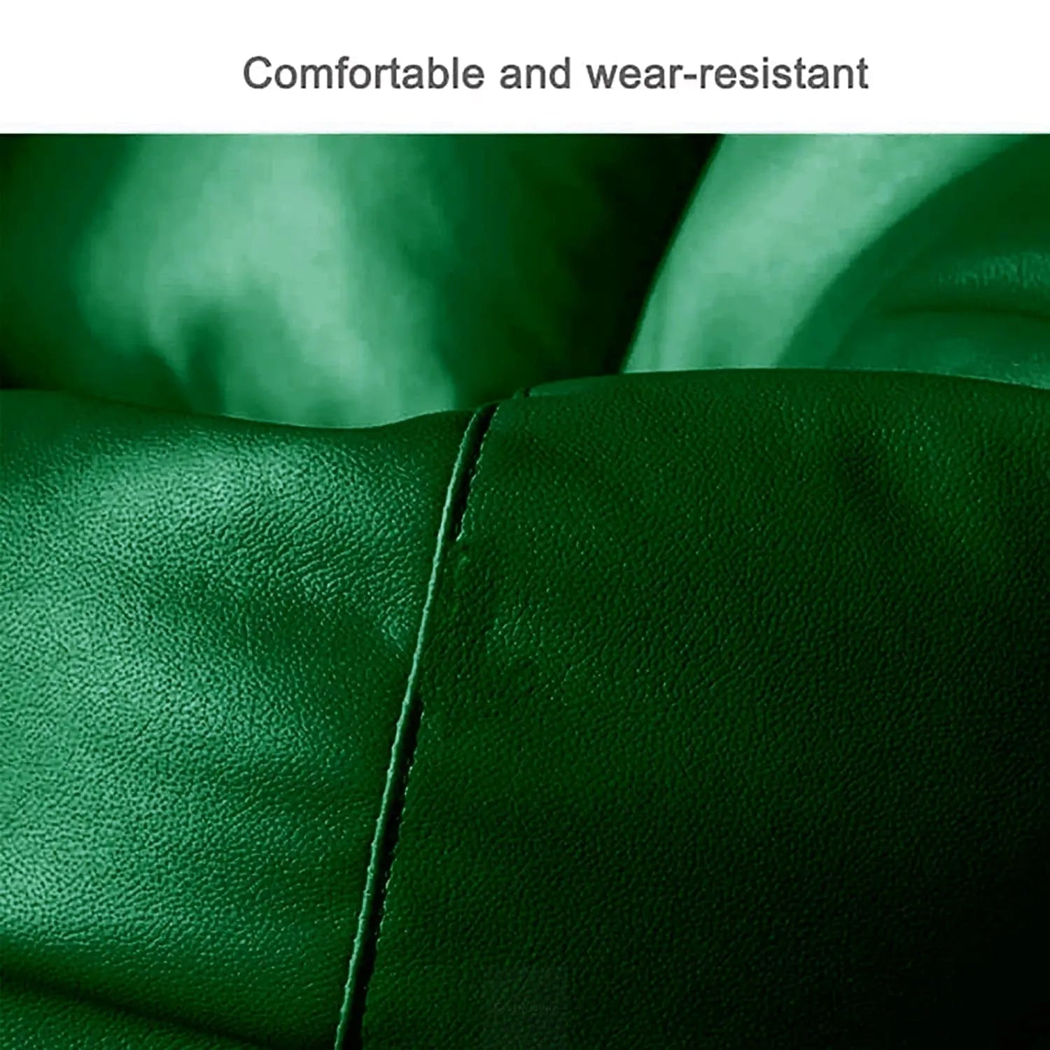ZenLiving® 4XL Filled Bean Bag Combo – Faux Leather | Military Green | Footrest + Cushion Zen Living