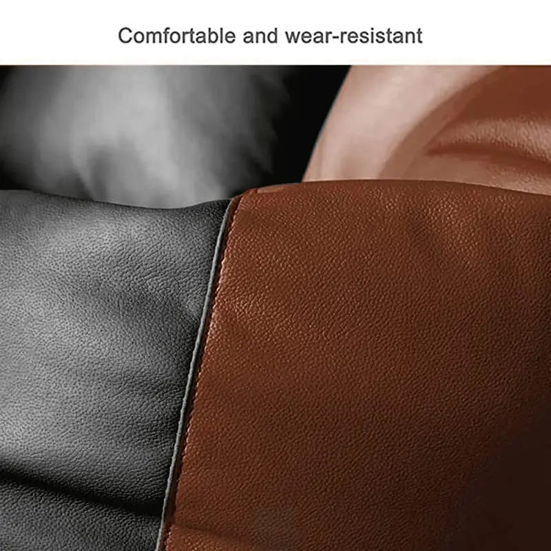 ZenLiving® 4XL Filled Bean Bag Combo – Faux Leather | Tan & Black | Footrest + Cushion (Copy) Zen Living