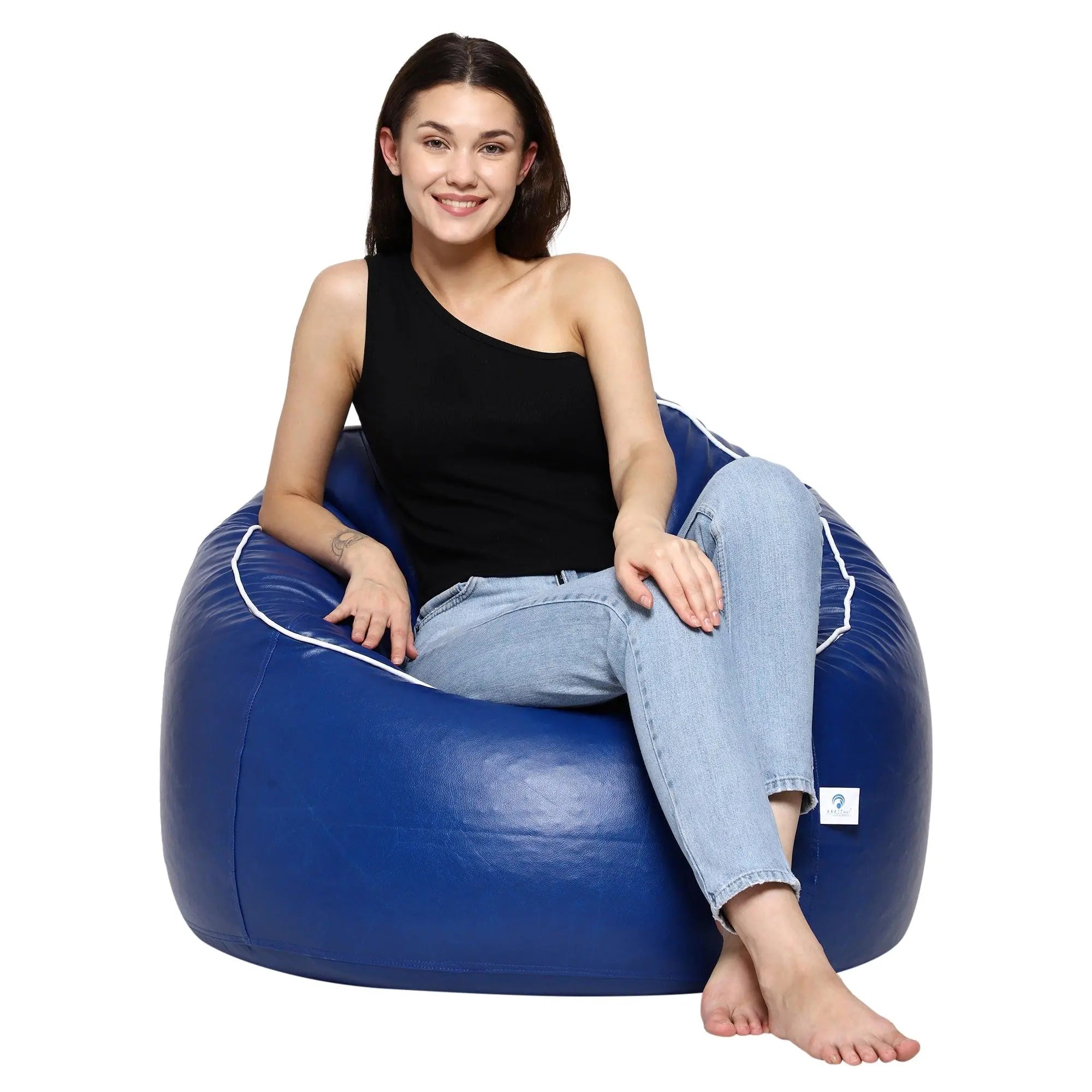 Zen Living Piping Mudda Chair Cover - Royal Blue