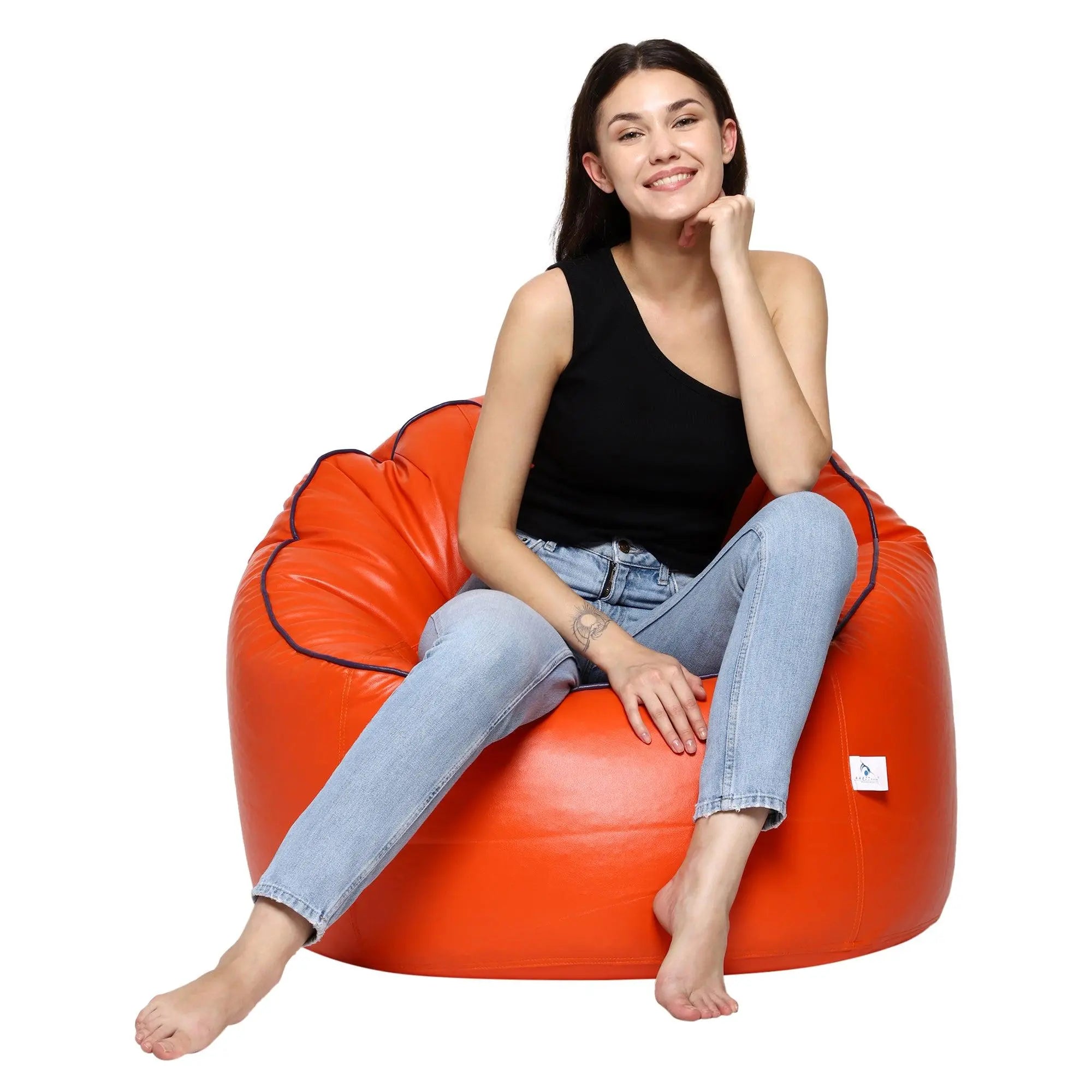 Zen Living Piping Mudda Chair Cover - Orange