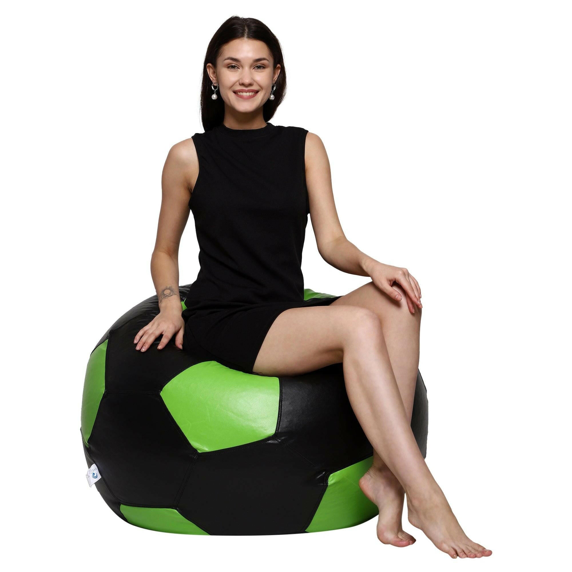 Football Bean Bag Cover - Green Black Zen Living