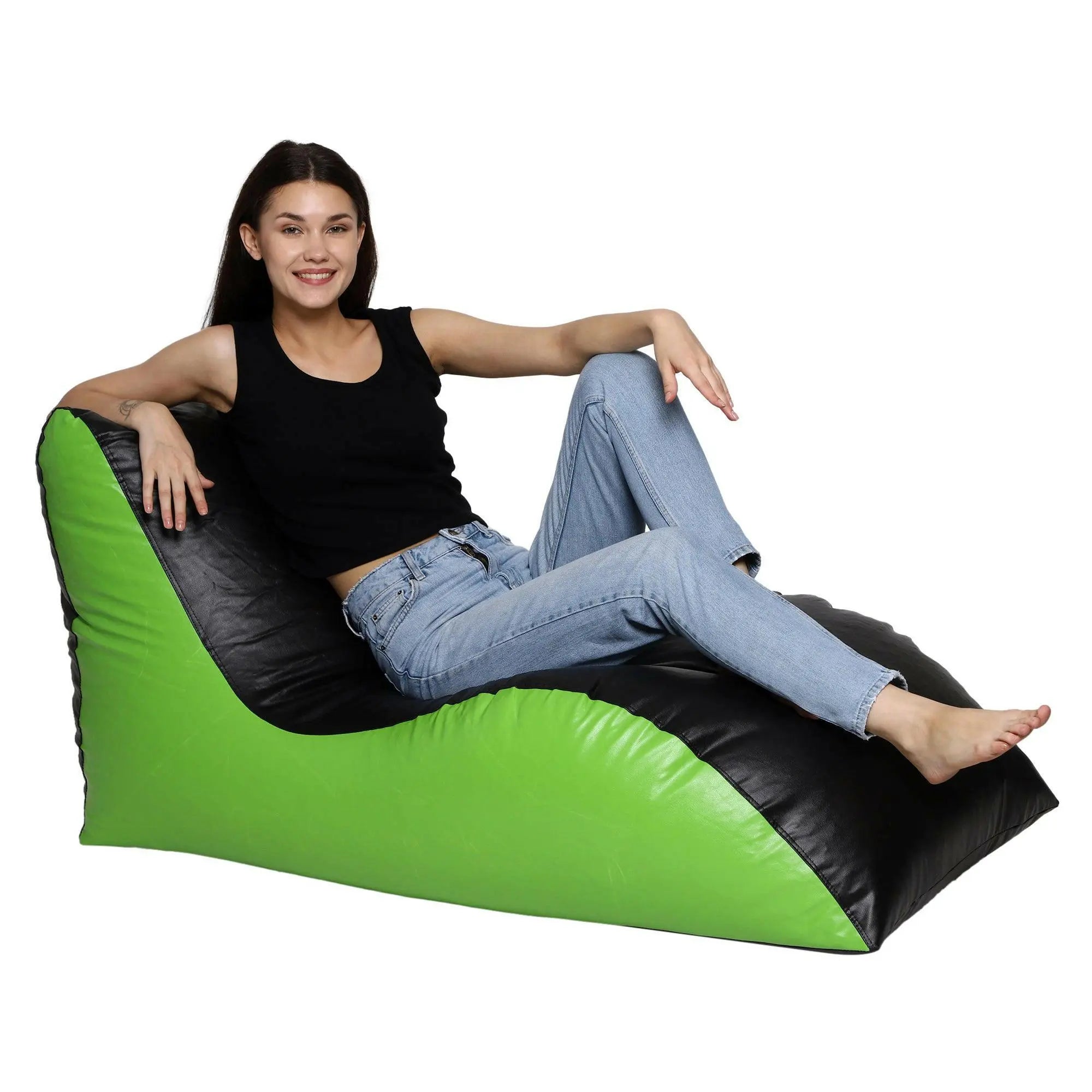 Zen Living Lounger Bean Bag Cover in Zen Living Green Black - Premium Quality and Comfort