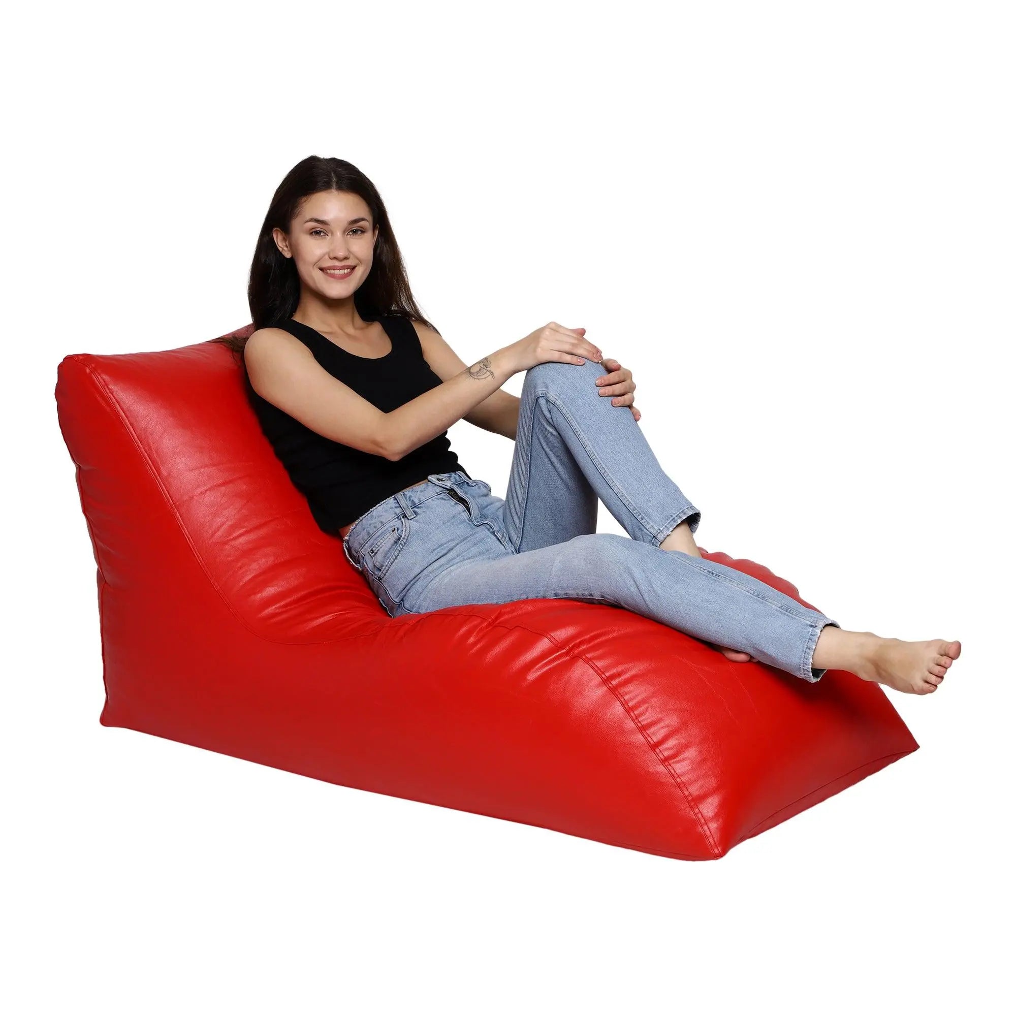 Zen Living Lounger Bean Bag Cover in Zen Living Red - Premium Quality and Comfort