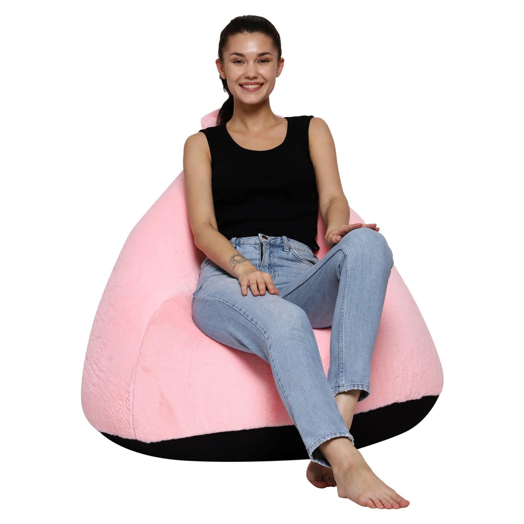 Fur Bean Bag Cover - Pink Zen Living