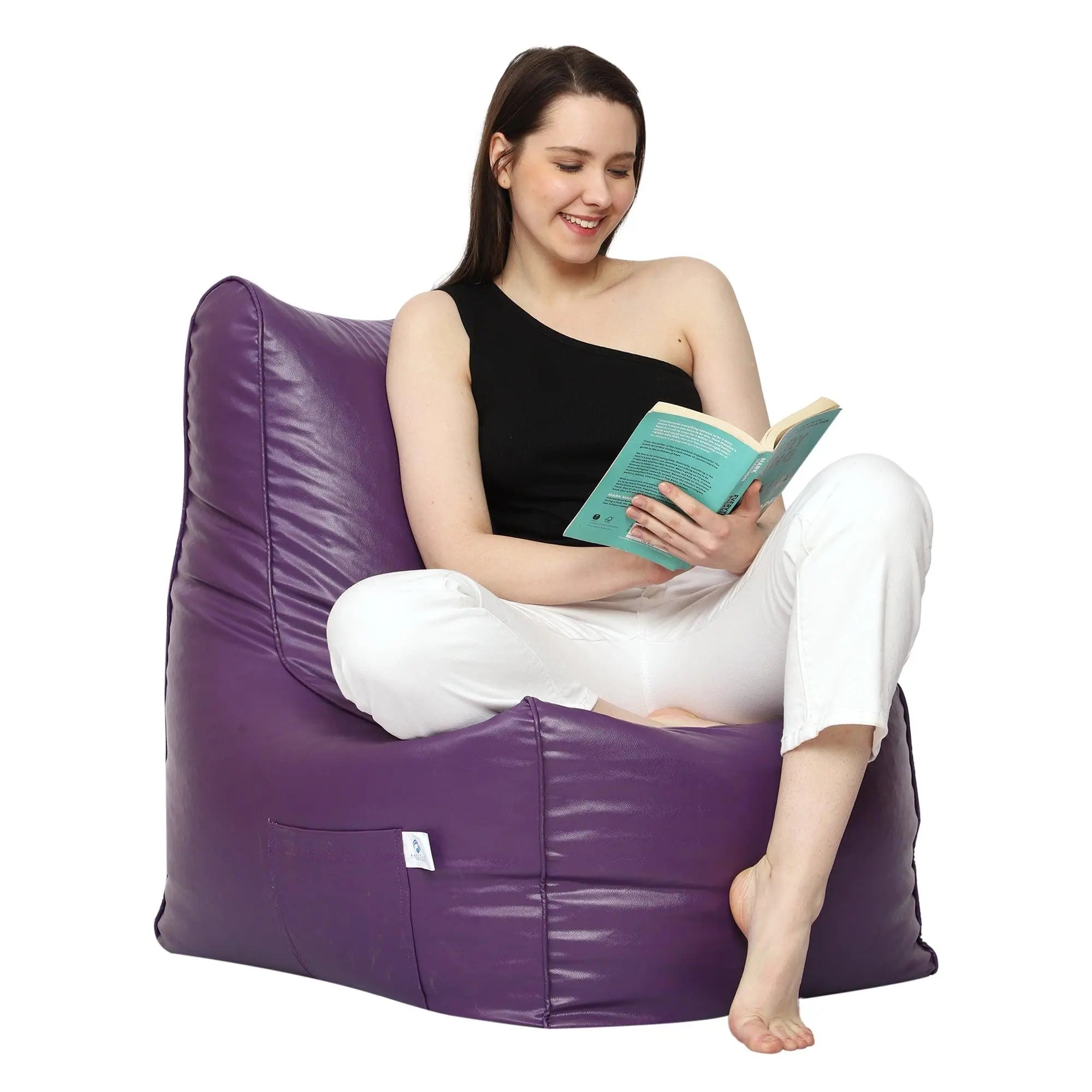 Purple Arm Chair Bean Bag Cover by Zen Living
