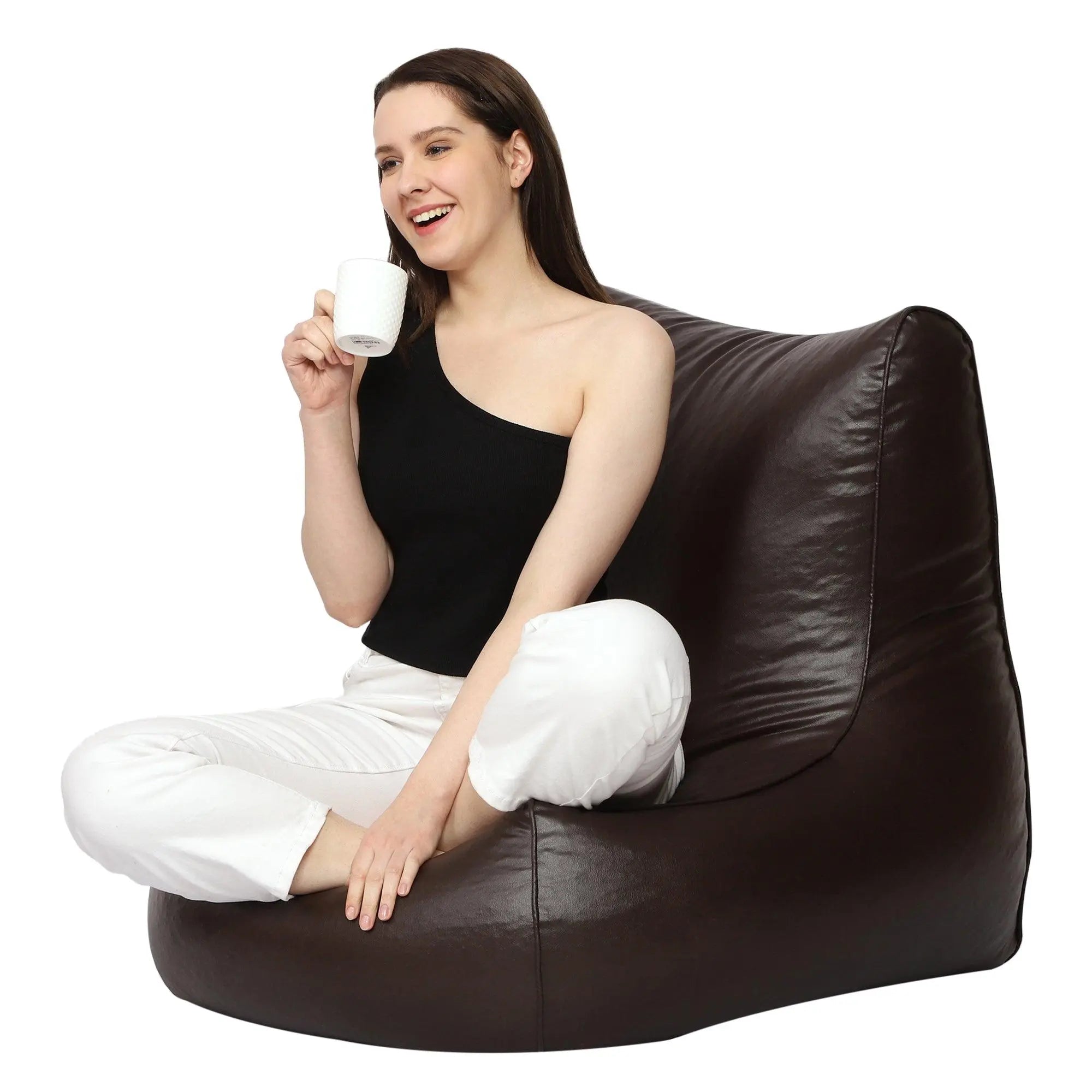 Brown Arm Chair Bean Bag Cover by Zen Living