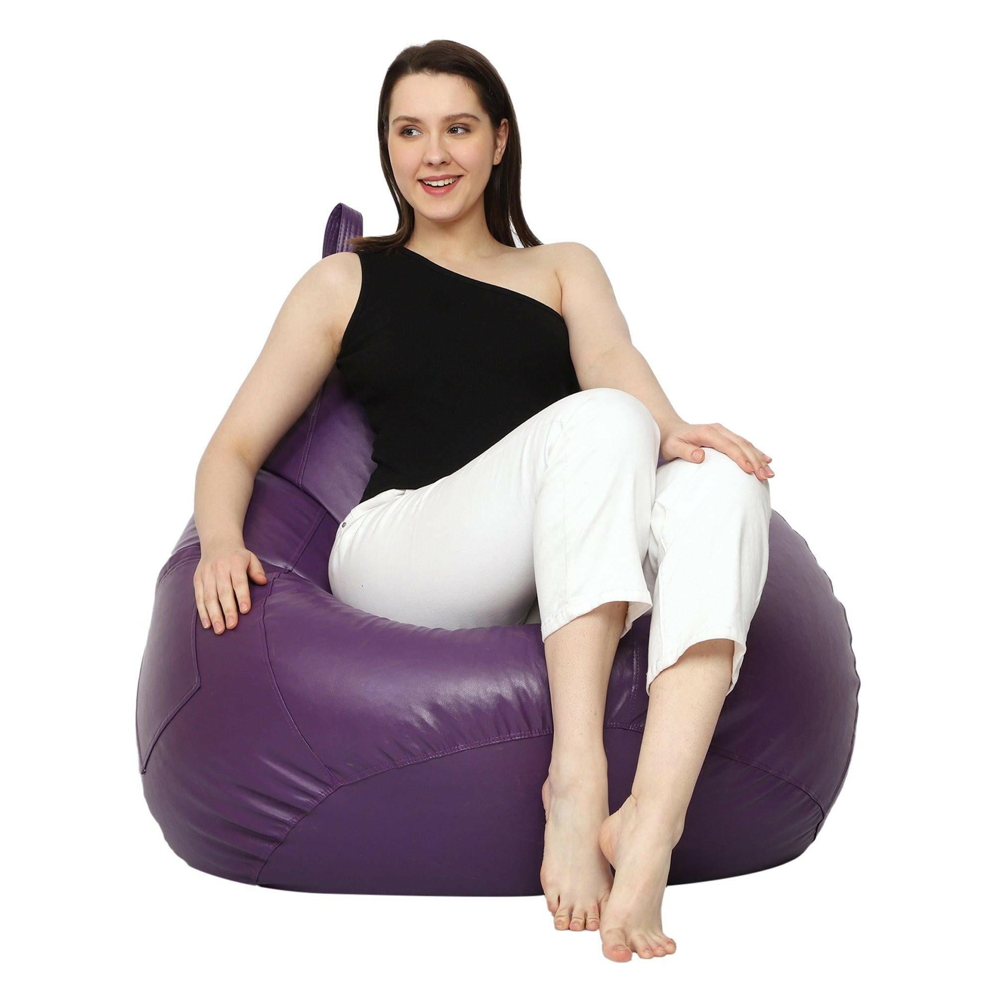 Plain Teardrop Bean Bag - Purple Zen Living