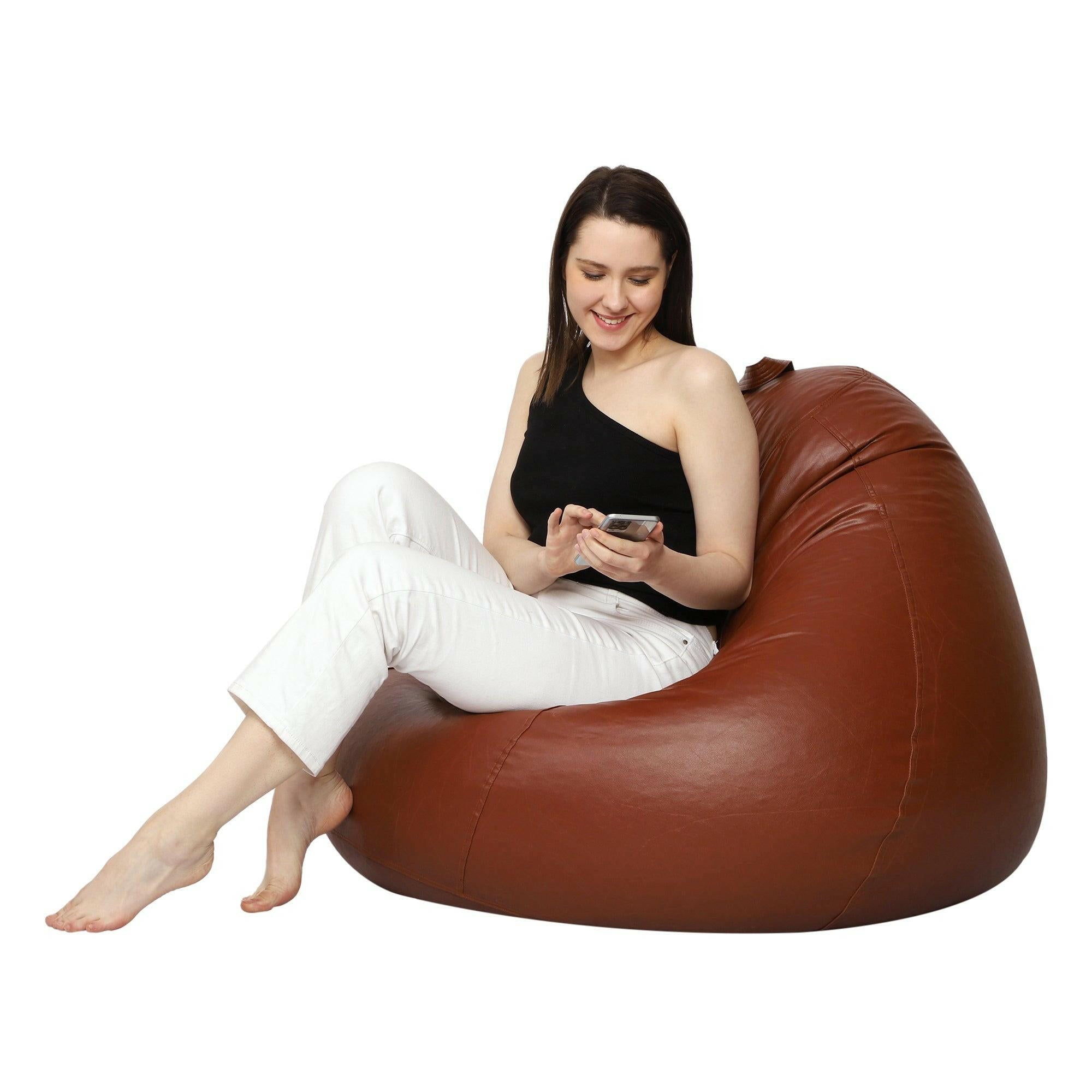 Plain Teardrop Bean Bag - Tan Zen Living