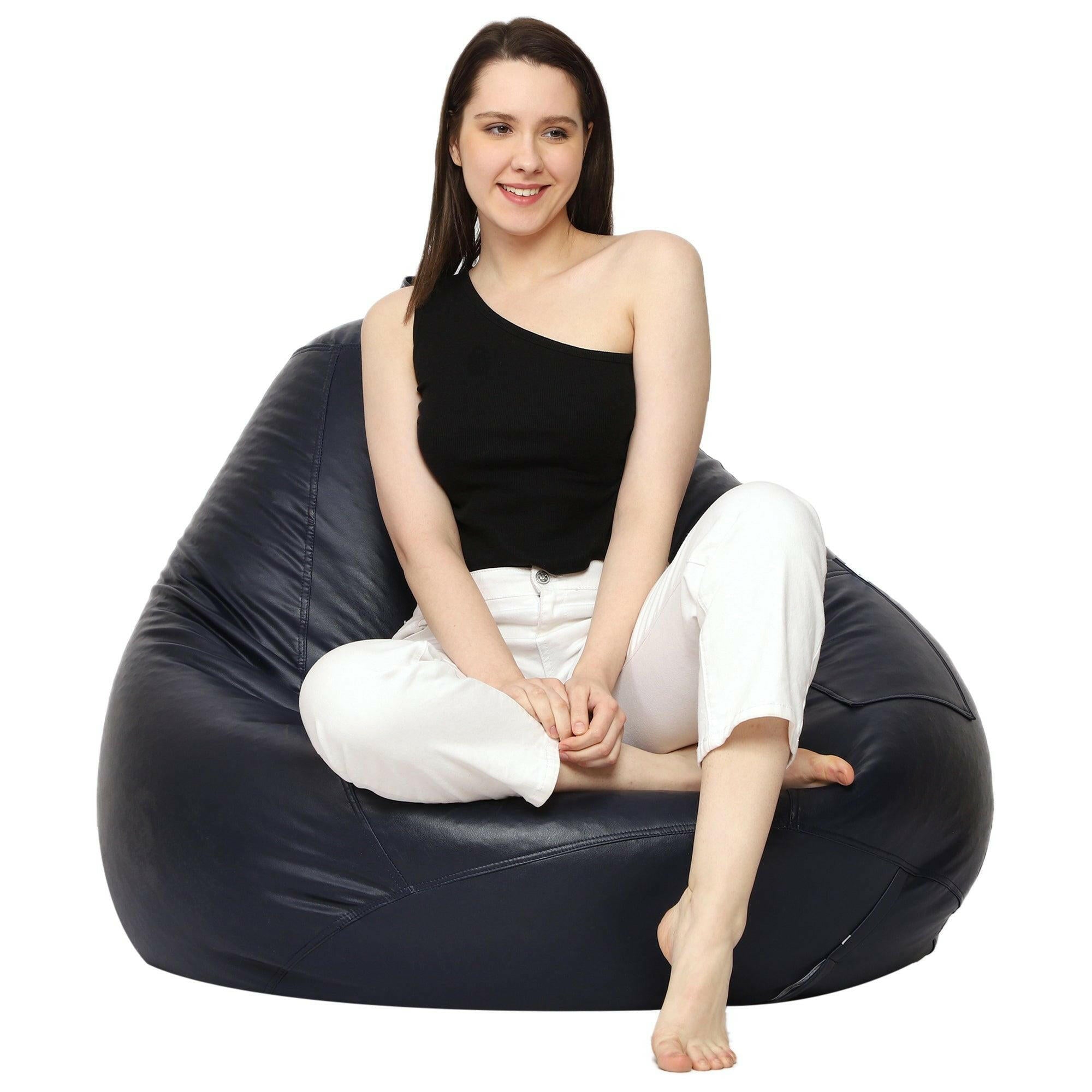 Plain Teardrop Bean Bag - Navy Blue Zen Living
