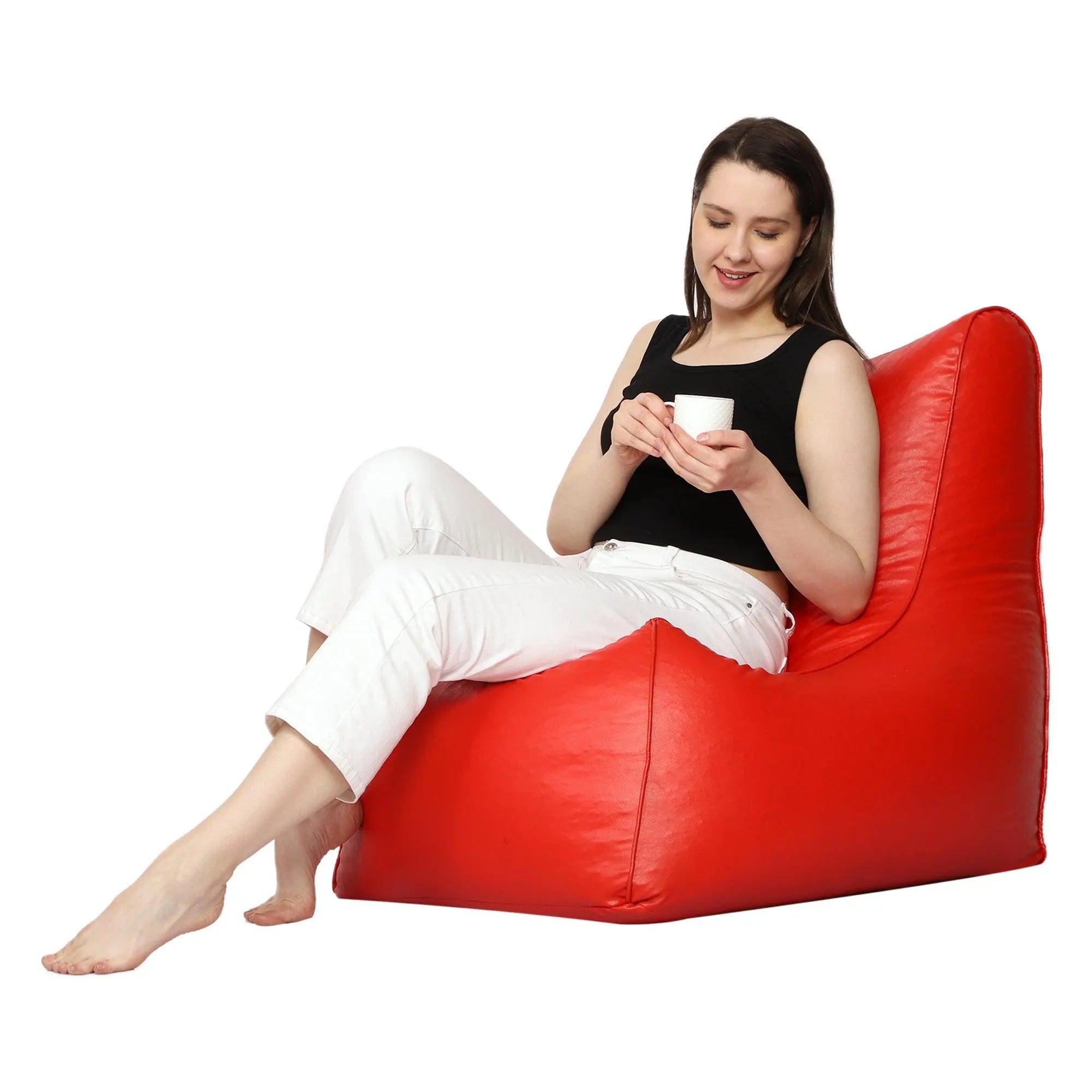 Red Arm Chair Bean Bag Cover by Zen Living