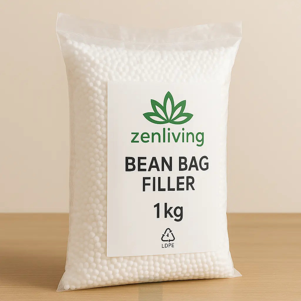 Bean Bag Fillers Refill  – 1kg Polystyrene Beads | Premium Quality, Lightweight & Durable Packing ZenLiving® Zen Living