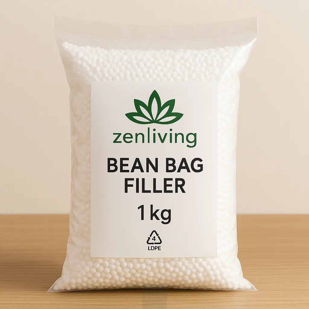 Bean Bag Fillers Refill  – 1kg Polystyrene Beads | Premium Quality, Lightweight & Durable Packing ZenLiving® Zen Living