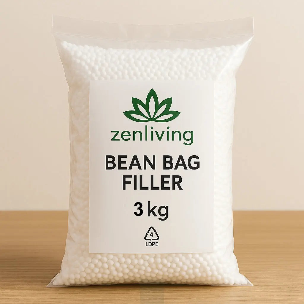Bean Bag Fillers Refill  – 1kg Polystyrene Beads | Premium Quality, Lightweight & Durable Packing ZenLiving® Zen Living