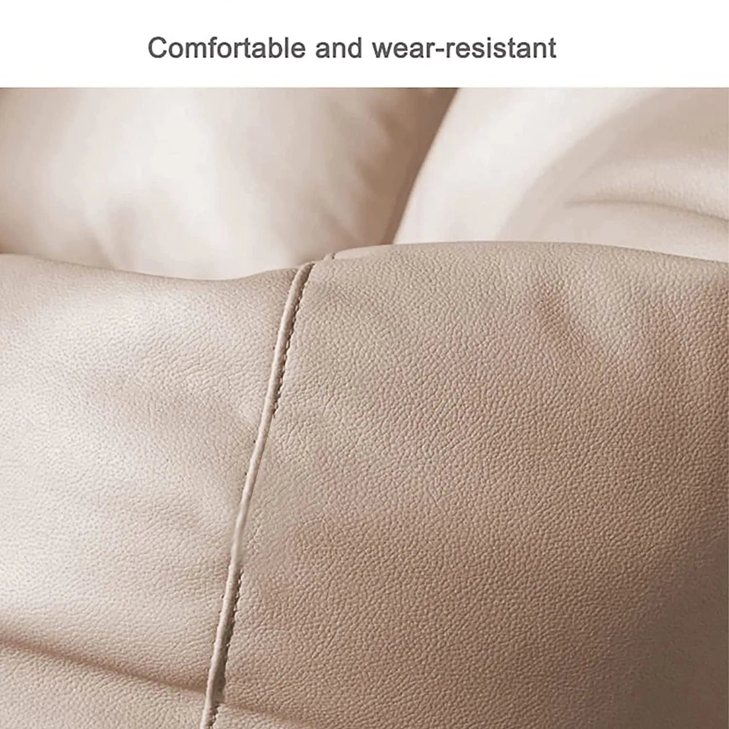 ZenLiving® 3XL Filled Bean Bag Combo – Faux Leather | Cream| Footrest + Cushion Zen Living