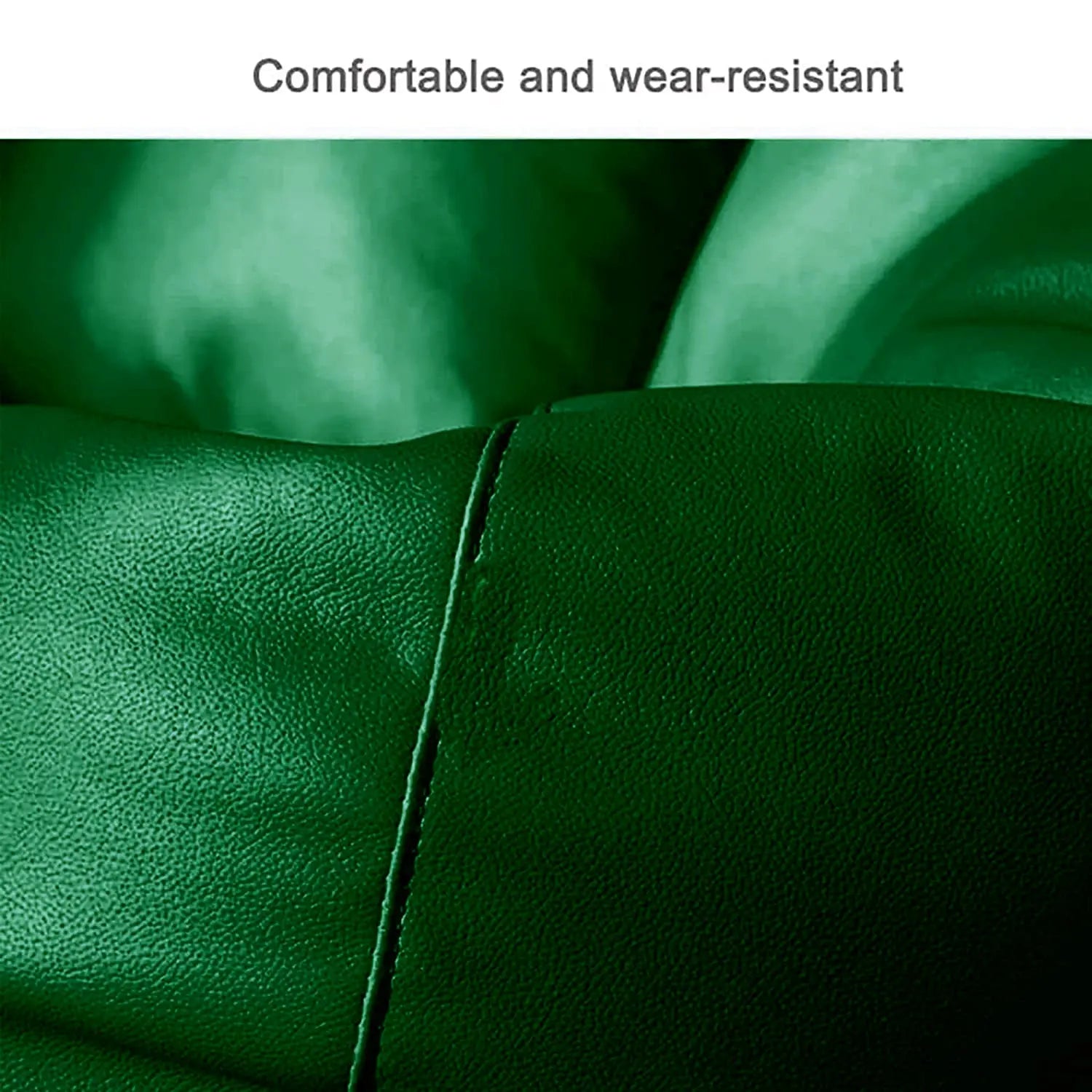 ZenLiving® 3XL Filled Bean Bag Combo – Faux Leather | Military Green | Footrest + Cushion Zen Living