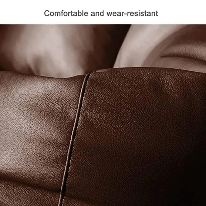 ZenLiving® 4XL Filled Bean Bag Combo – Faux Leather | Brown | Footrest + Cushion Zen Living