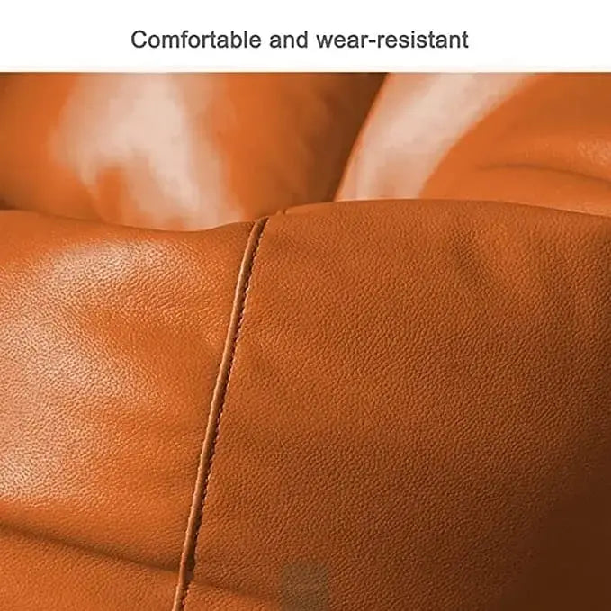 ZenLiving® 3XL Filled Bean Bag Combo – Faux Leather | Orange | Footrest + Cushion (Copy) Zen Living
