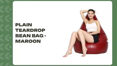Plain Teardrop Bean Bag - Maroon by@Outfy