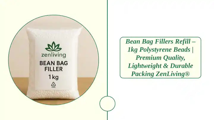 Bean Bag Fillers Refill &ndash; 1kg Polystyrene Beads | Premium Quality, Lightweight &amp; Durable Packing ZenLiving&reg; by@Outfy