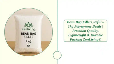 Bean Bag Fillers Refill &ndash; 1kg Polystyrene Beads | Premium Quality, Lightweight &amp; Durable Packing ZenLiving&reg; by@Outfy