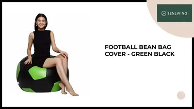 Football Bean Bag Cover - Green Black by@Outfy